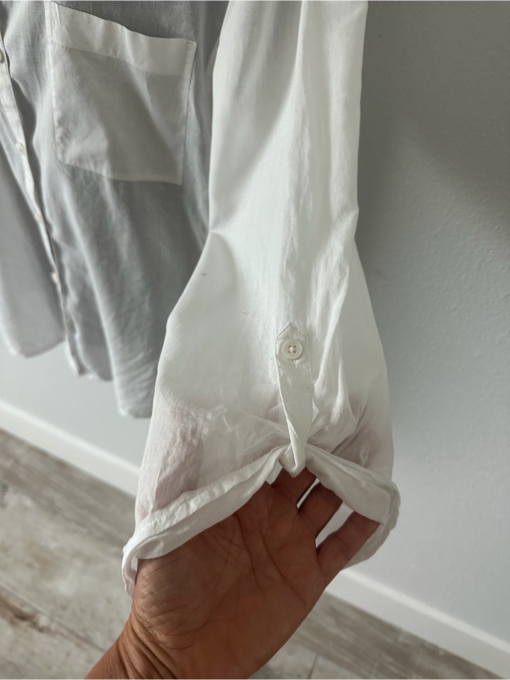 Ann Taylor White Button-Front Relaxed Shirt - Picture 3 of 8